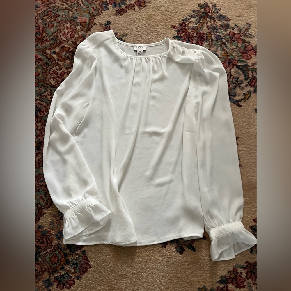 J Crew white blouse